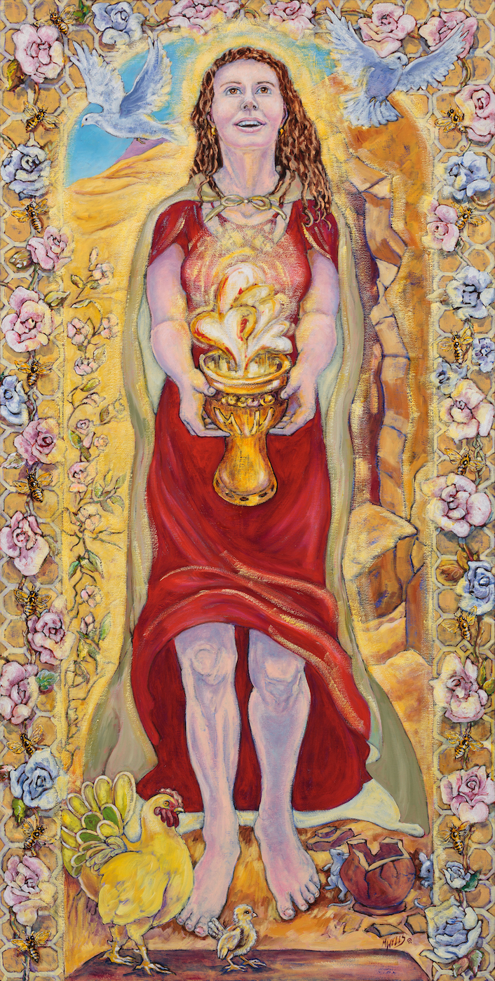 "Mary Magdalene of the Grail" oil painting by Marilyn Wells