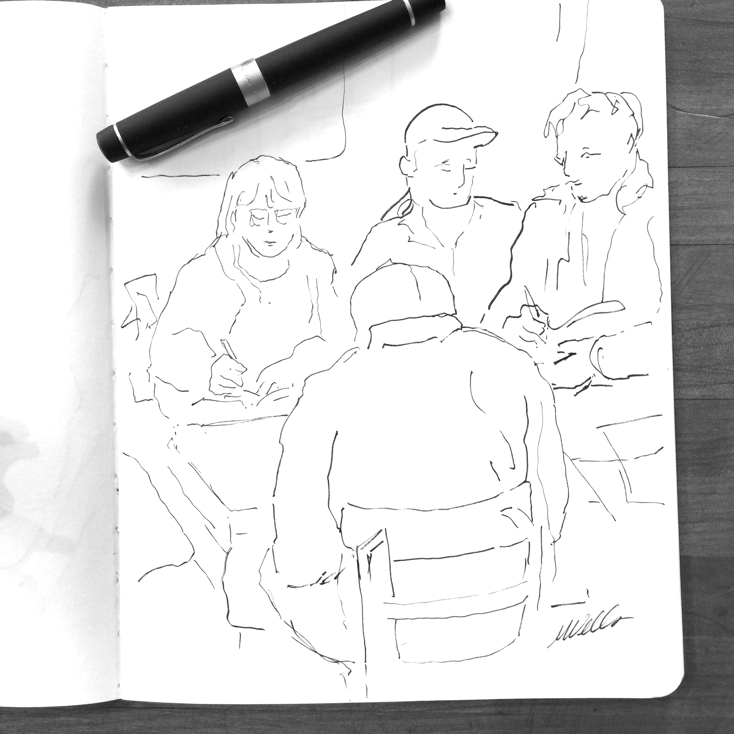 DUS "Capital Tea—Four Sketchers" by Marilyn