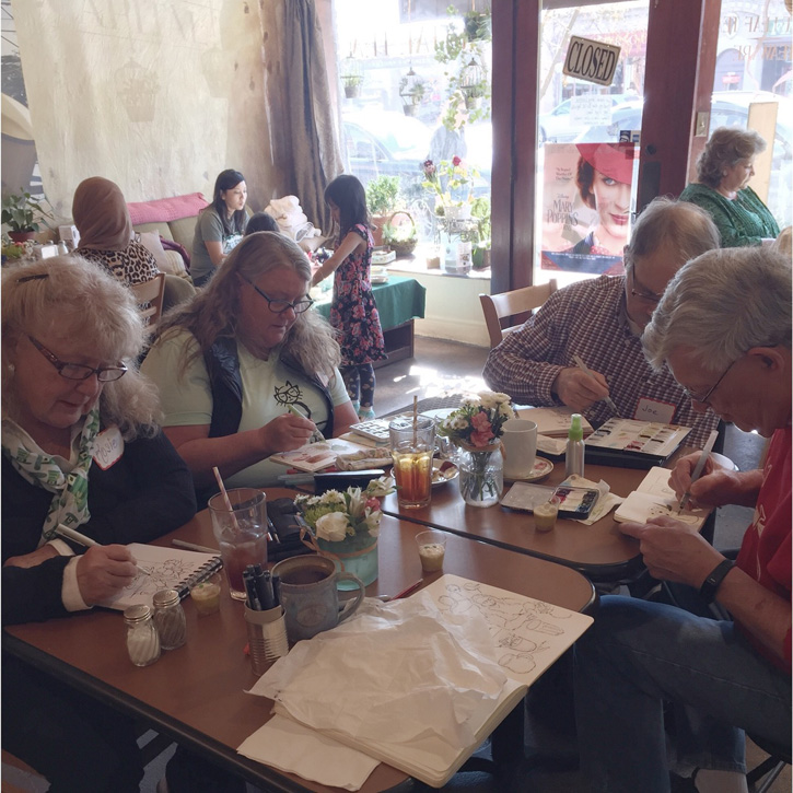 My Denver Urban Sketching Group at Capital Tea