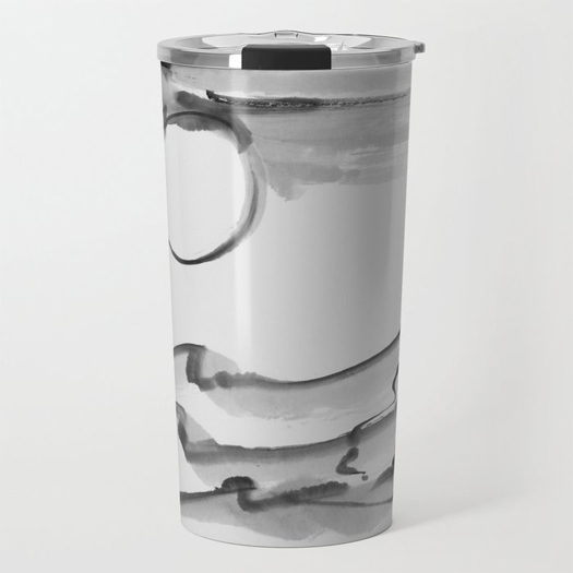 abstract sumi e on travel mug