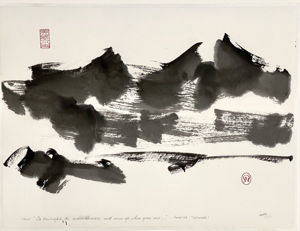 abstract sumi "Wild Flowers May Grow